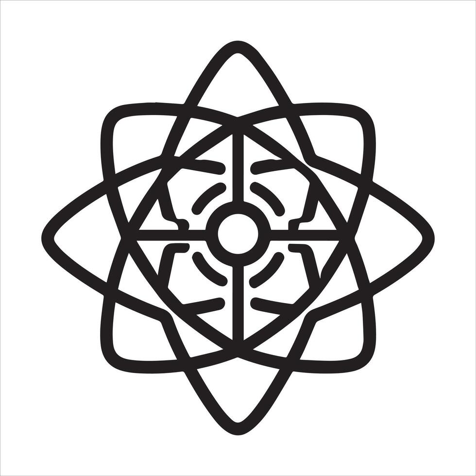 Sacred Geometry Metatron Cube Black and White Design, Geometric Sacred Art Design ClipArt vector