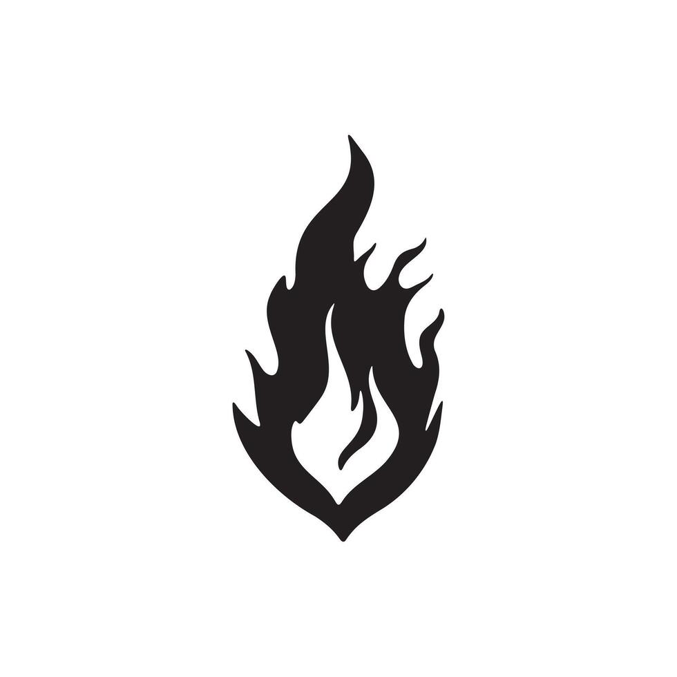 Fire icon on white background vector