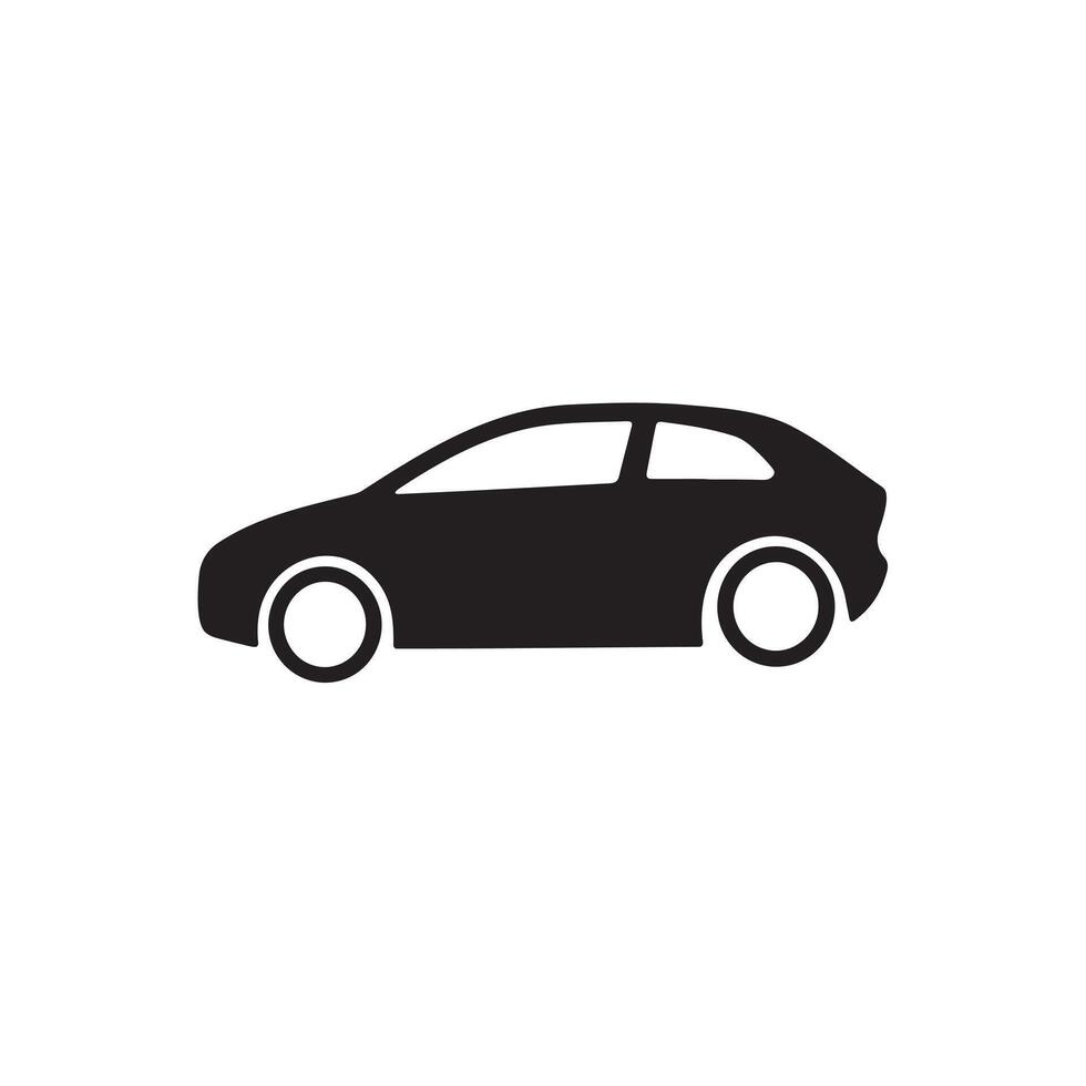 A beautiful car silhouette on white background vector