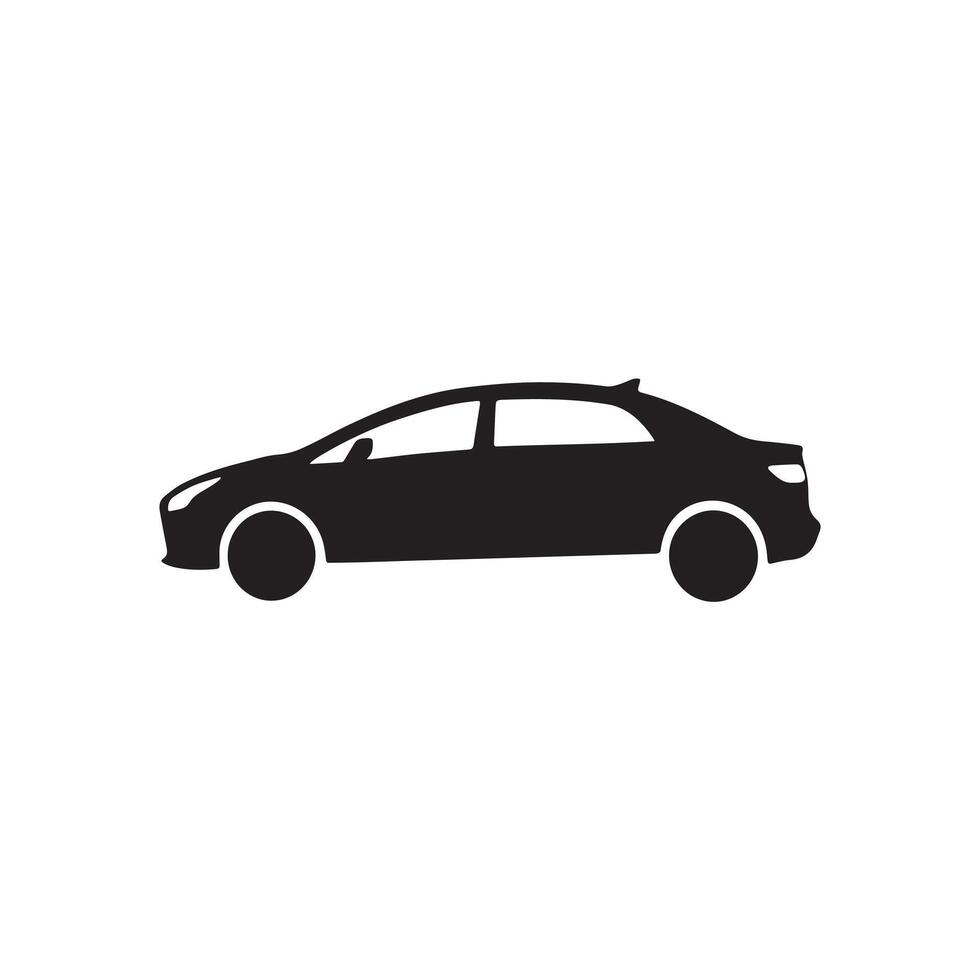A small private car icon on white background vector