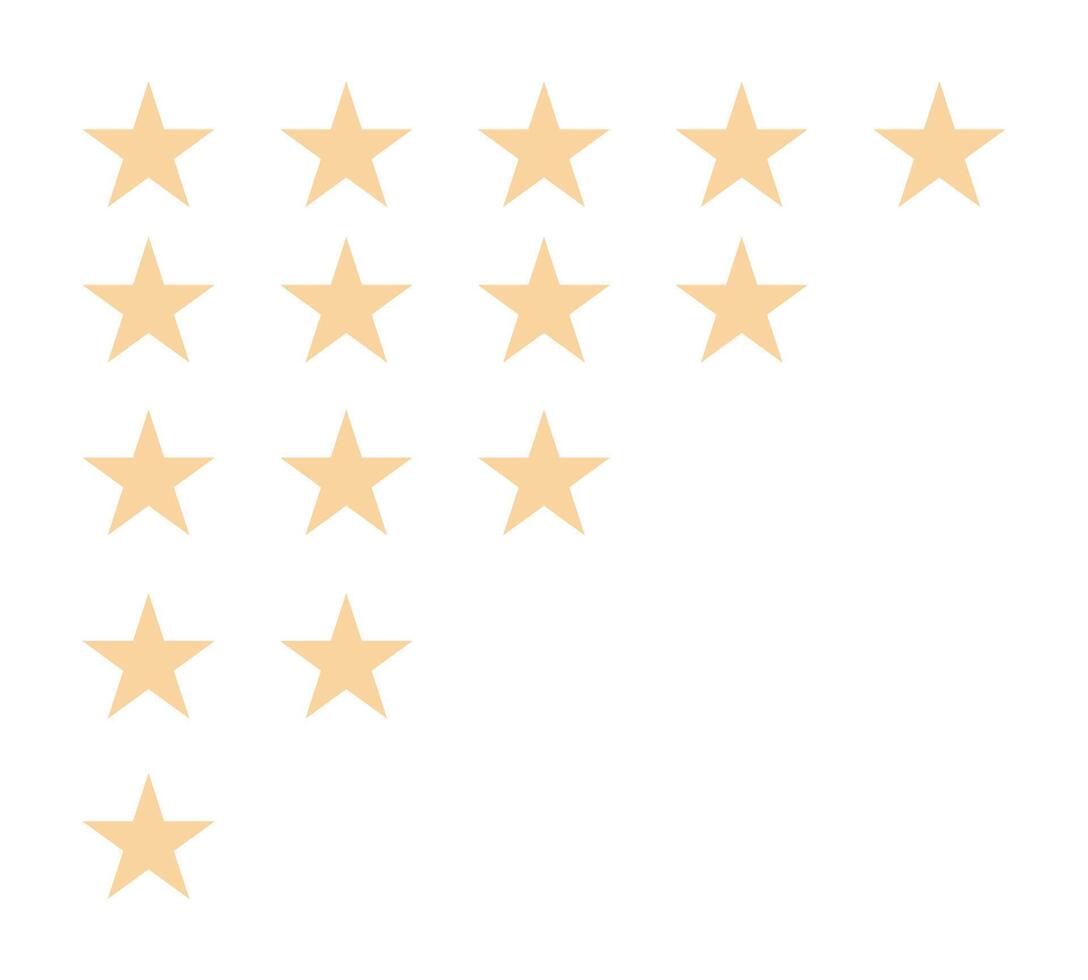 corner star icons on yellow colour vector