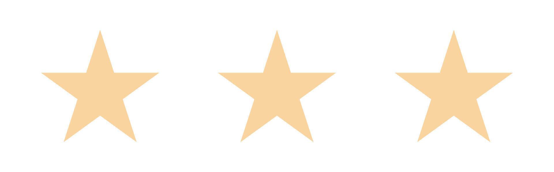 Star Icons set on yellow colour vector