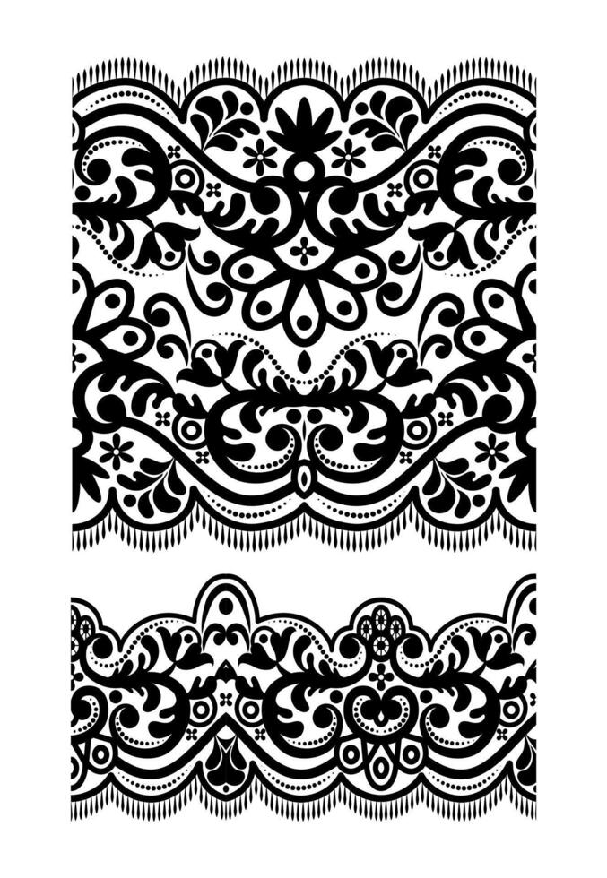 Damask seamless pattern on white background vector