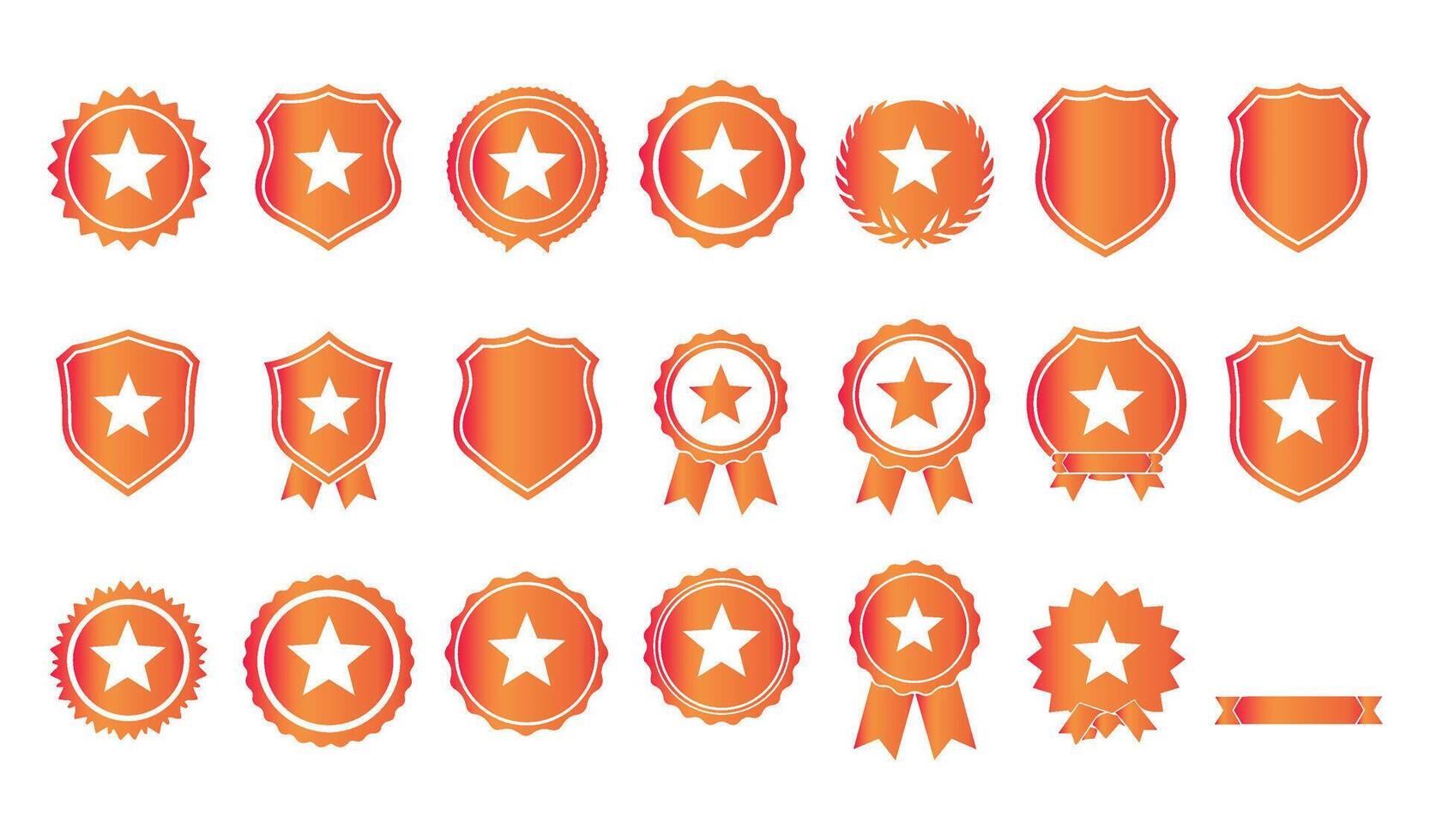High-Quality Medal and Shield Vectors for Custom Recognition Projects