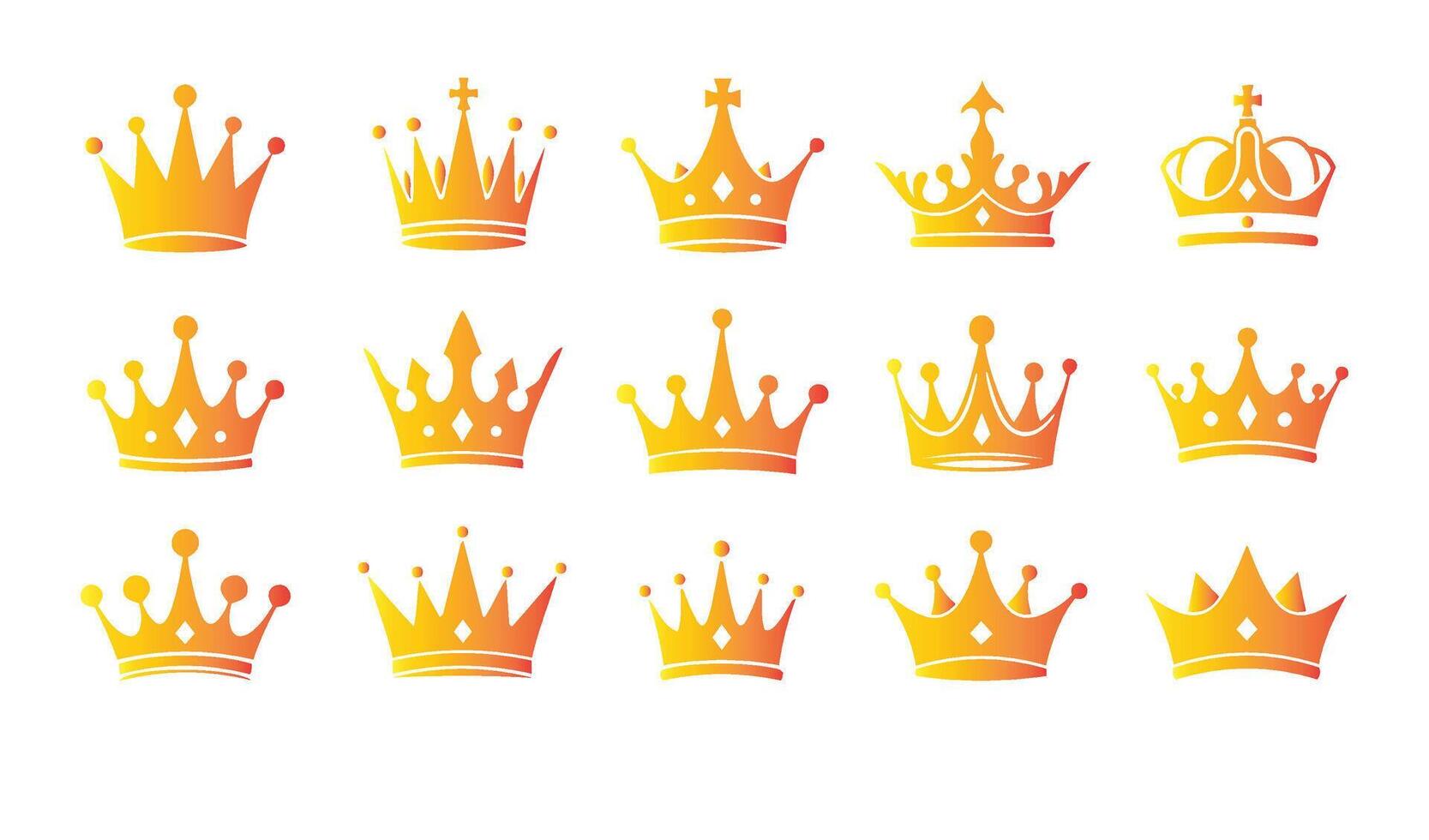 Festival King and Queen Crown Collection with Royal Flair vector