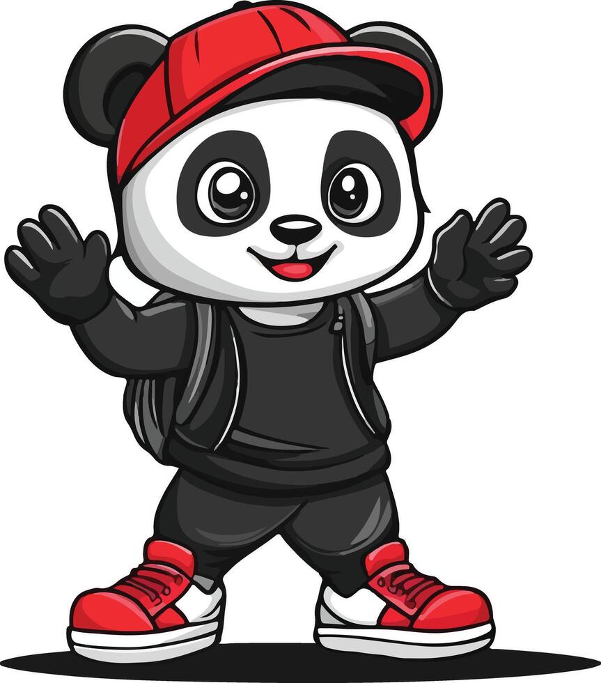 Brewed Bliss with Panda vector