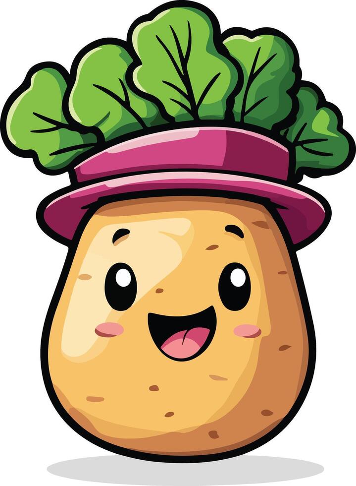Cheerful Potato Buddy vector