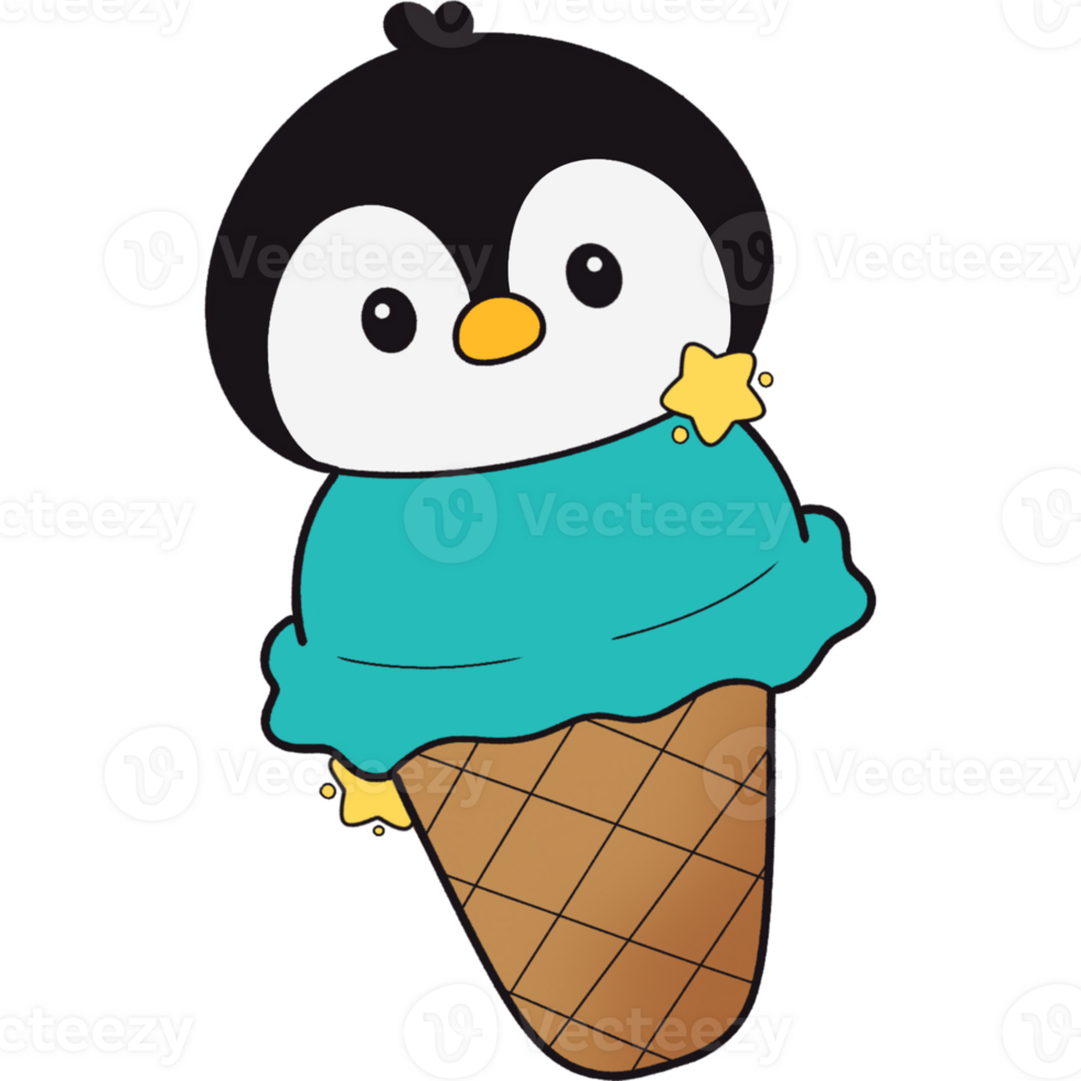 The illustration of an ice cream cone png