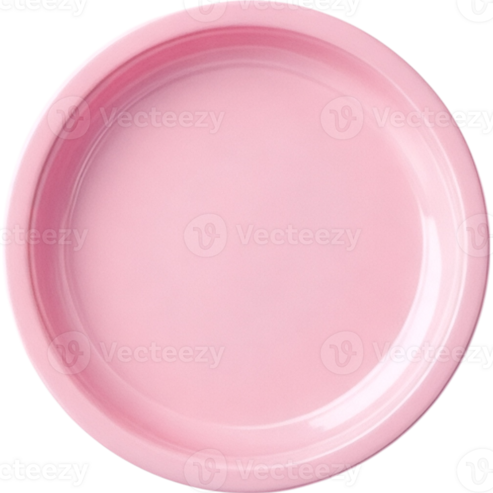 Pale Pink Round Plate with Smooth Finish png
