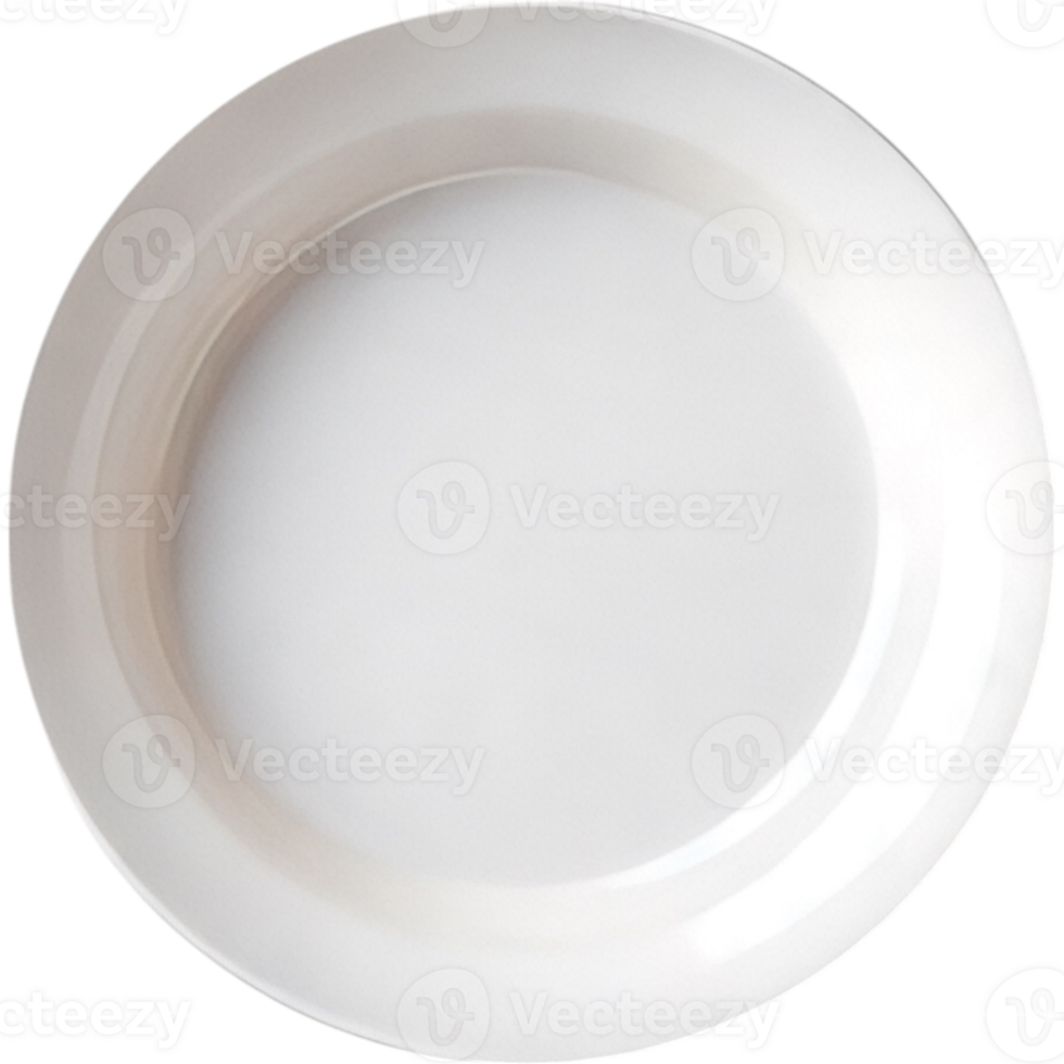 Clean White Round Plate png