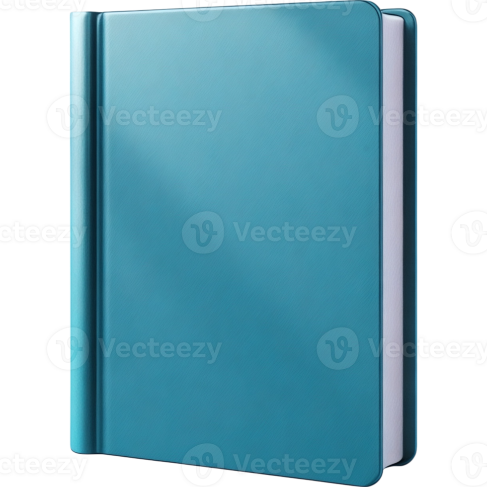 Teal Hardcover Book with Clean Lines png