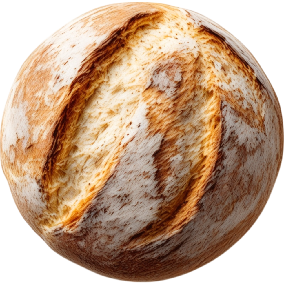 Crusty Artisan Bread Loaf Close up png