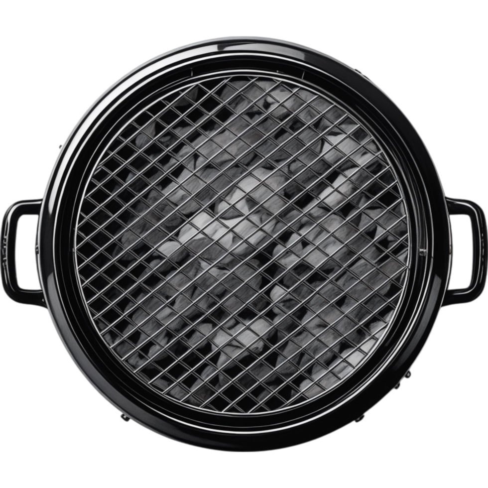 Round Black Cast Iron Grill Pan png