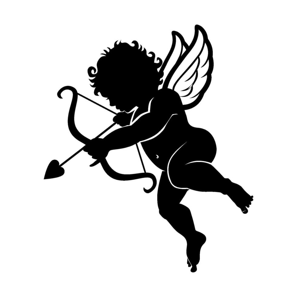 cupid archery arrows of love bow vector