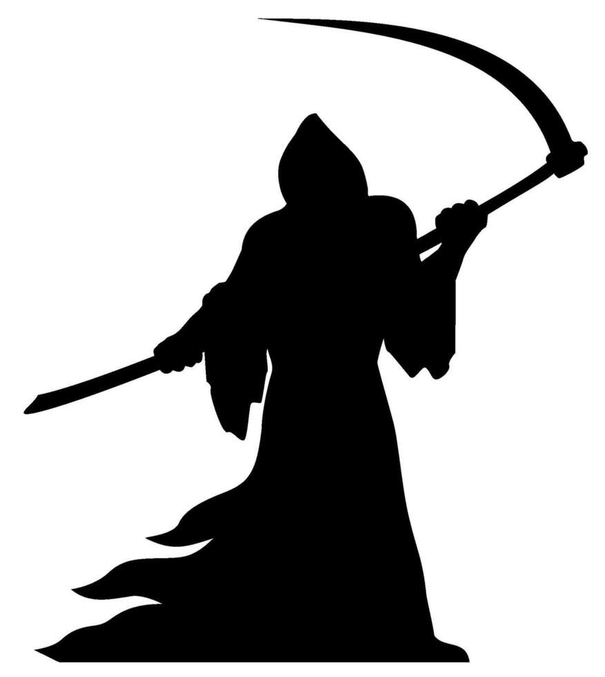 Death grim Reaper cartoon icon vector