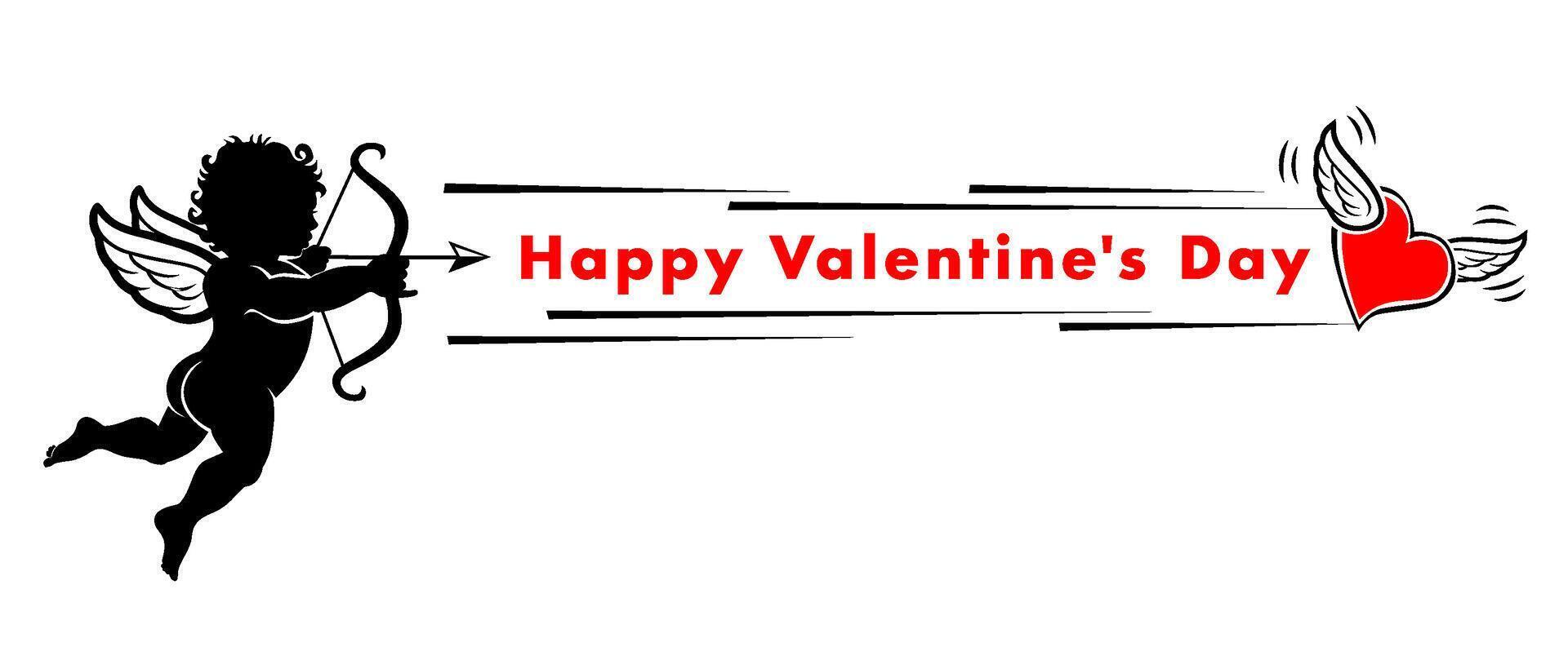 cupid archery arrows of love Valentines day vector