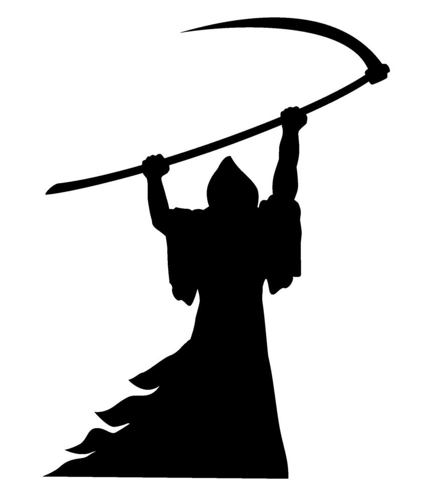 Death grim Reaper in hood icon vector