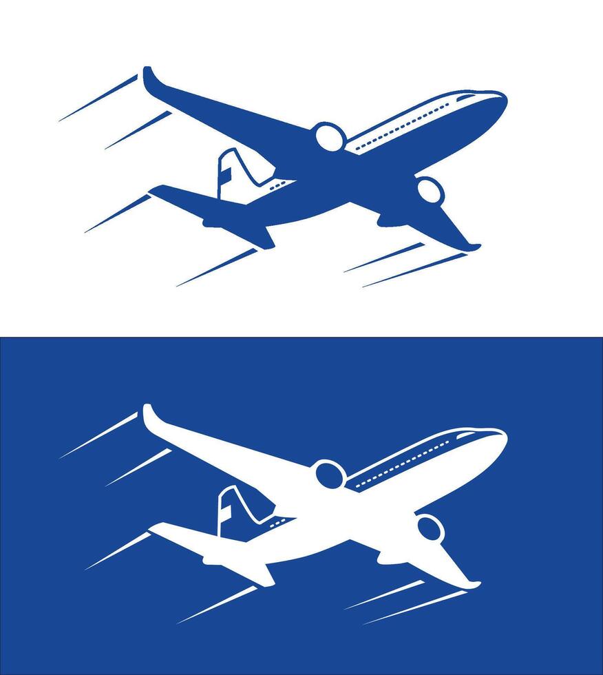Airplane in blue sky icon vector