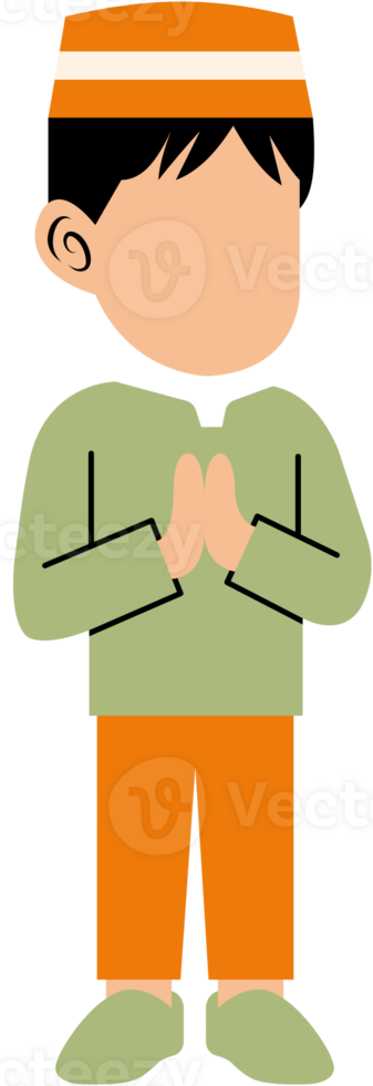 Muslim Boy Greeting For Eid png