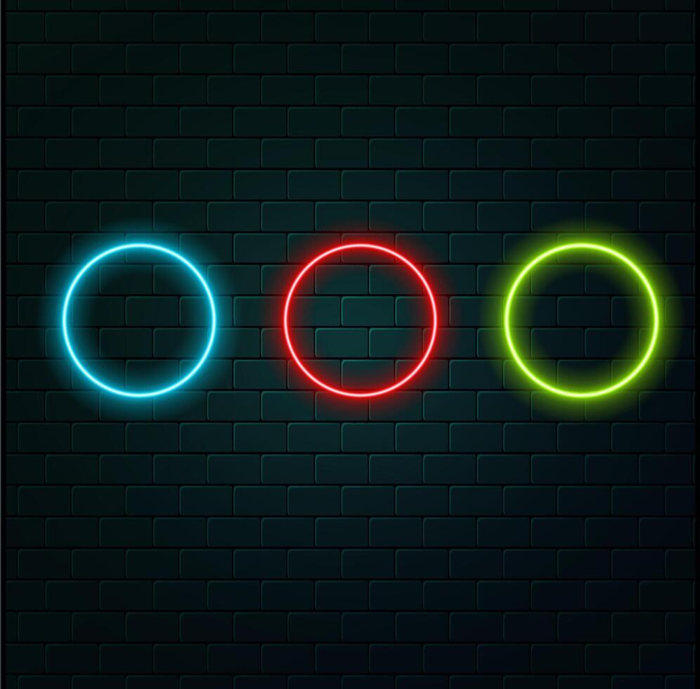 Dark background with glowing neon lights behind. vector