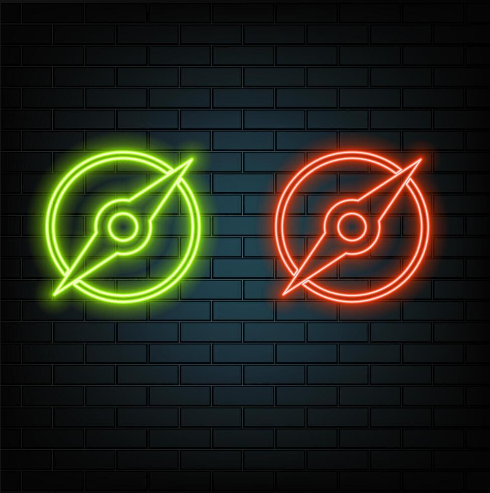 pin neon icon. Elements of web set. Simple icon for websites, web design, mobile app, info graphics vector