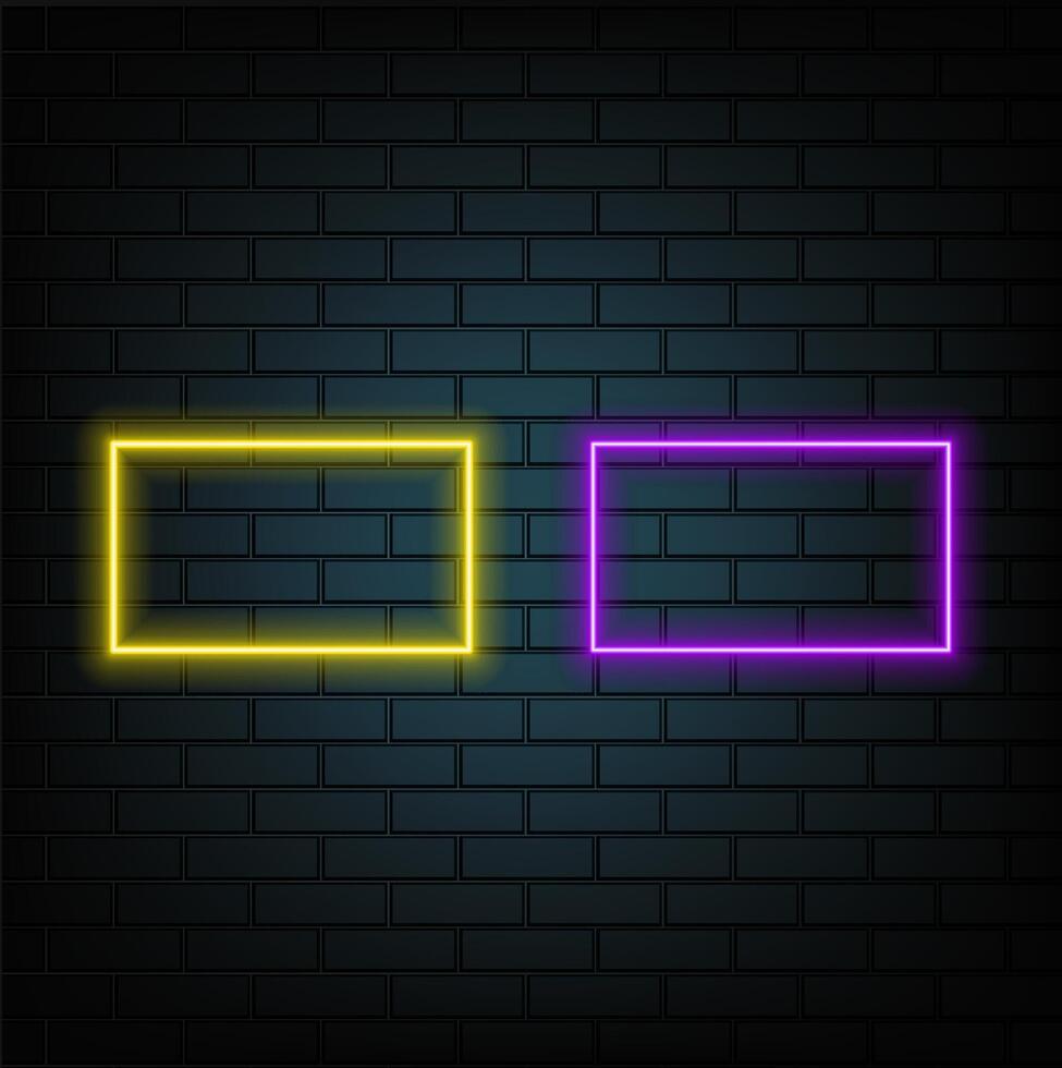 Pink neon laser portal. illustration. Glowing frame with purple smoke on transparent backdrop vector