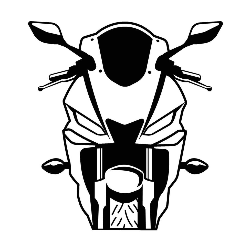 motor sport black and white front view vector