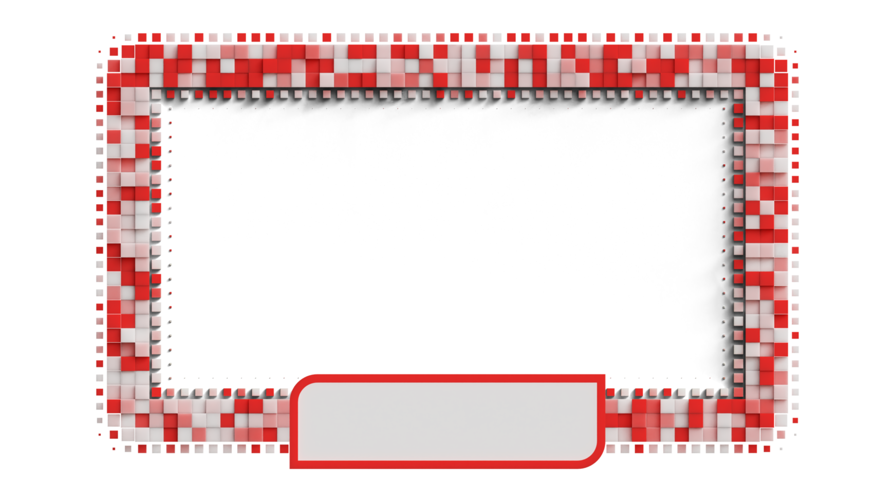 Frame Overlay for Streaming Camera with Red-Toned Squares png
