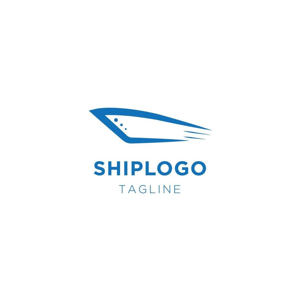 Simple ship logo design vector