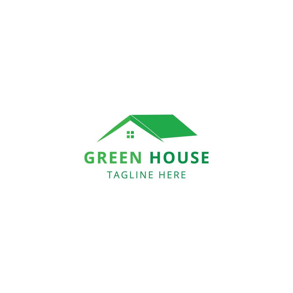 green house logo design template vector