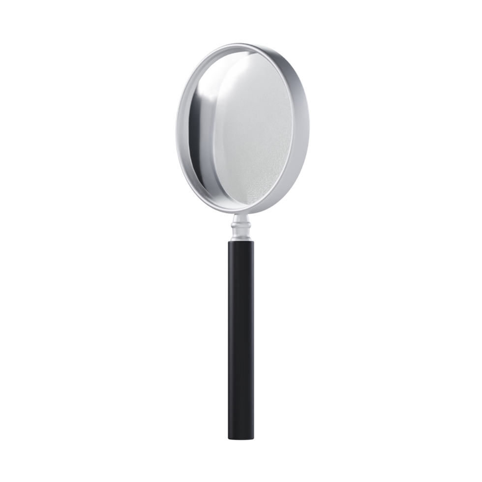 Black Magnifying Glass - Medium View at 135 Degrees png