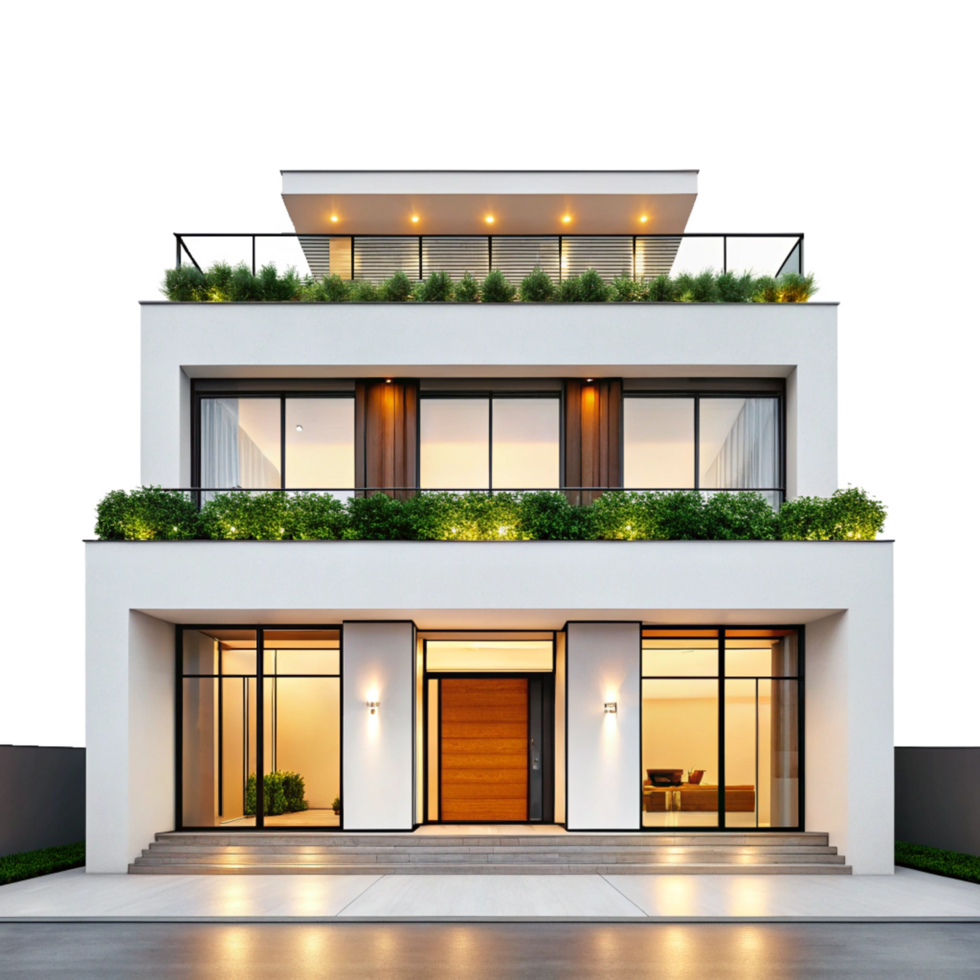 Elegant Three-Level Home Architecture png
