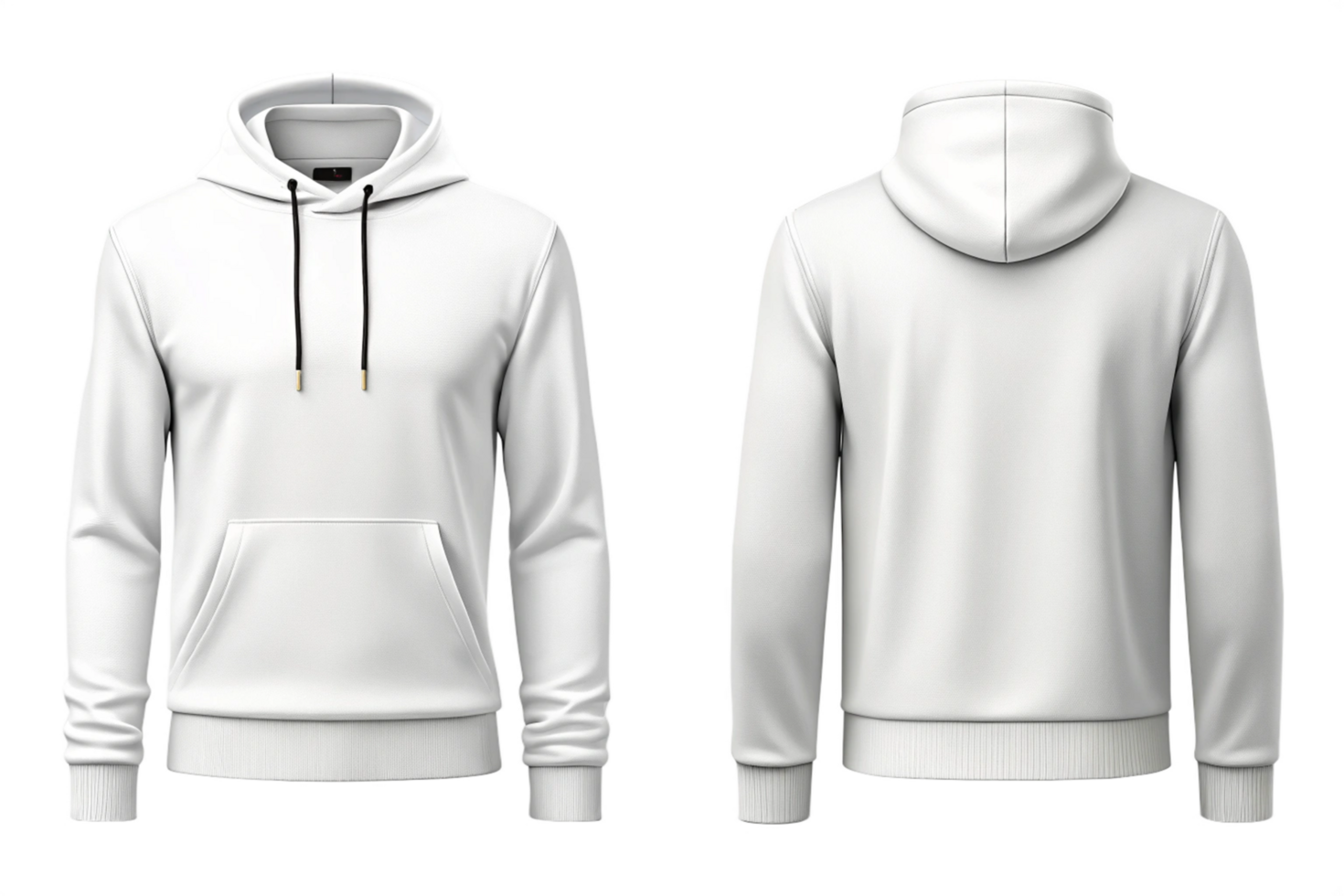 Plain White Hoodie Design Template png