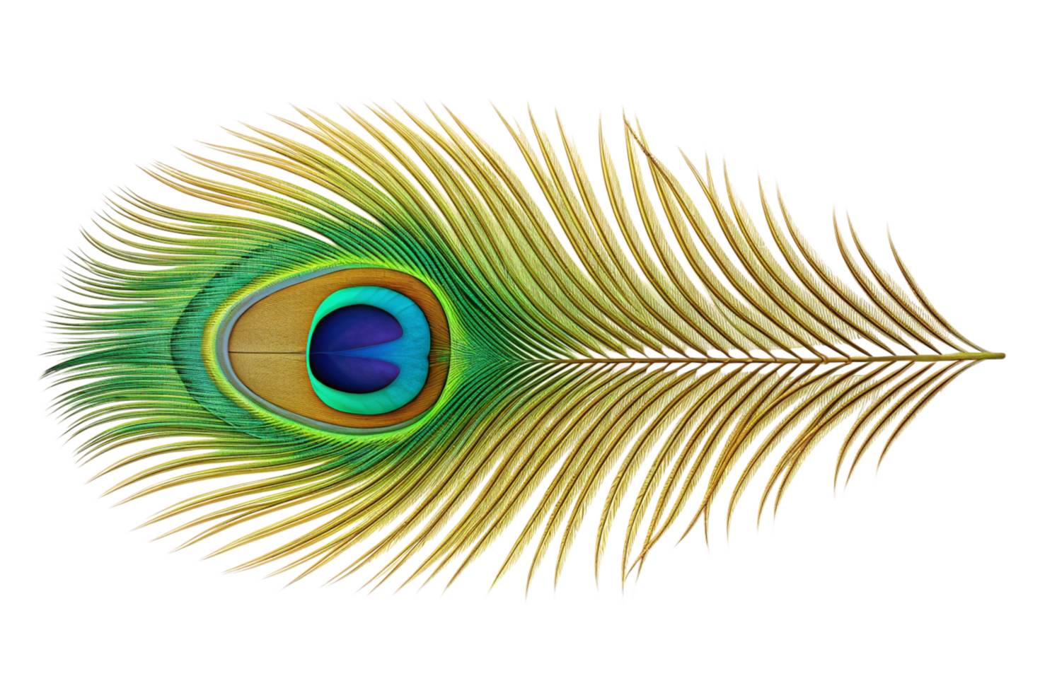 Realistic Peacock Feather Design png