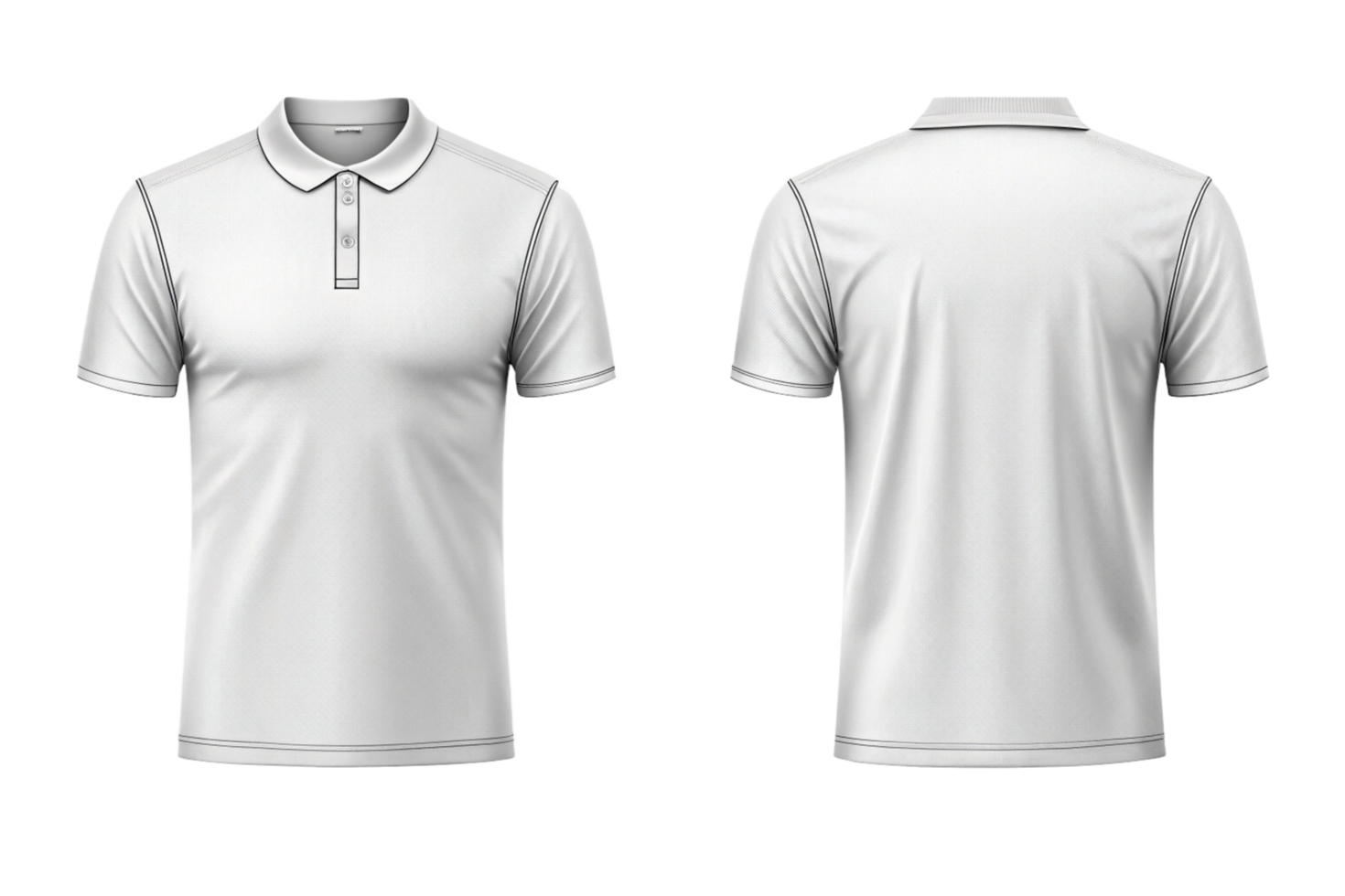 Professional Polo Shirt Mockup Front and Back png