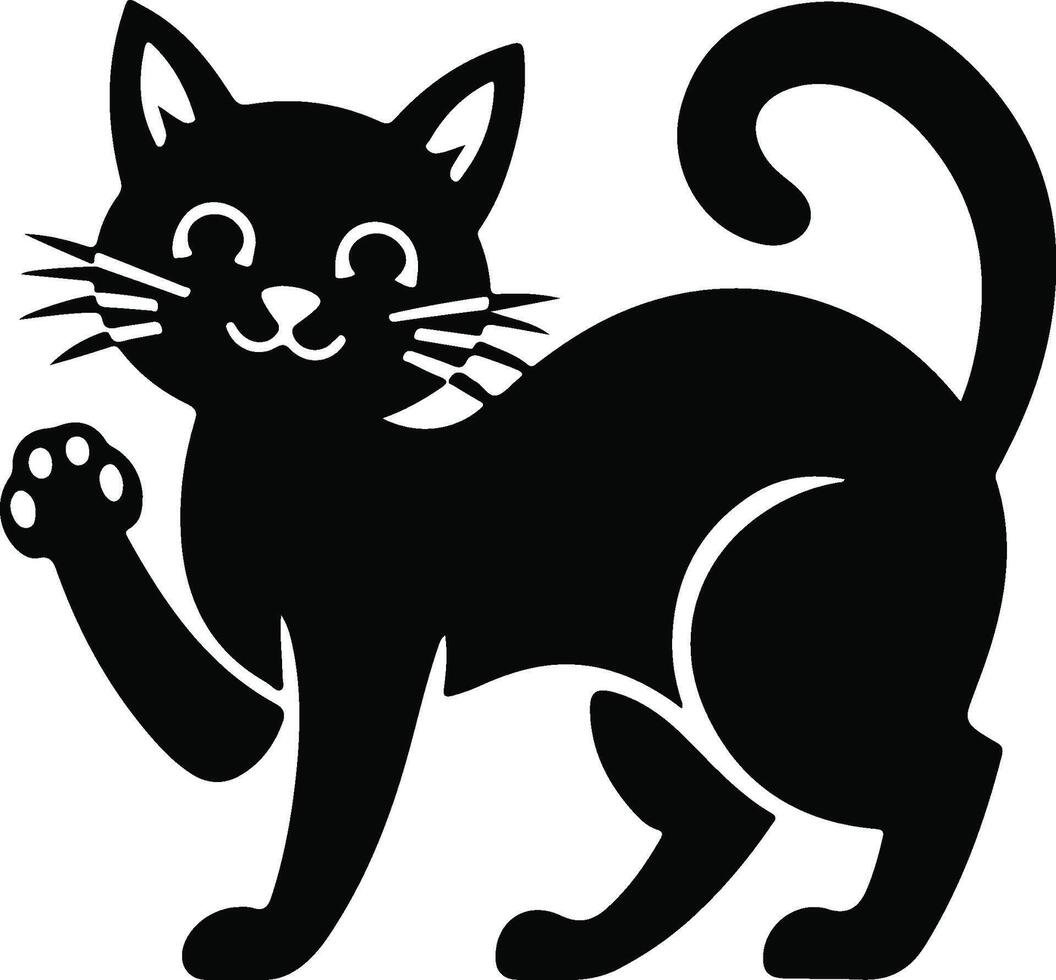 Cat Silhouette for Artistic Projects vector