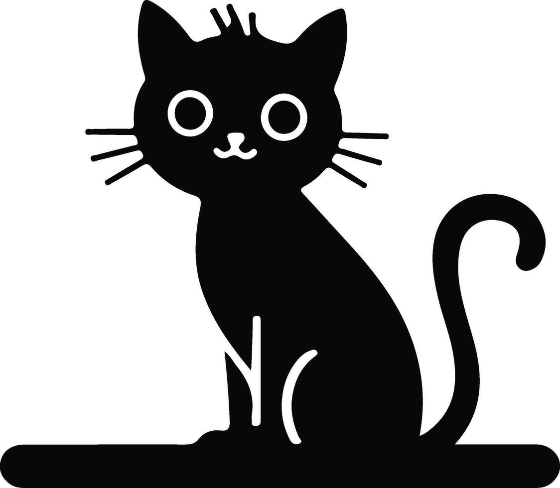 Unique Cat Silhouette Art for Graphics vector