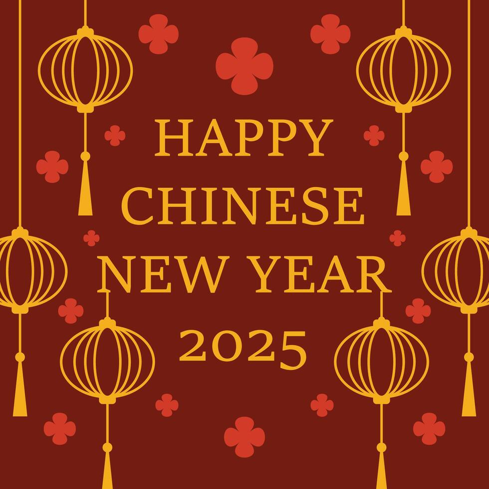 Chinese new lunar year 2025 background illustration vector
