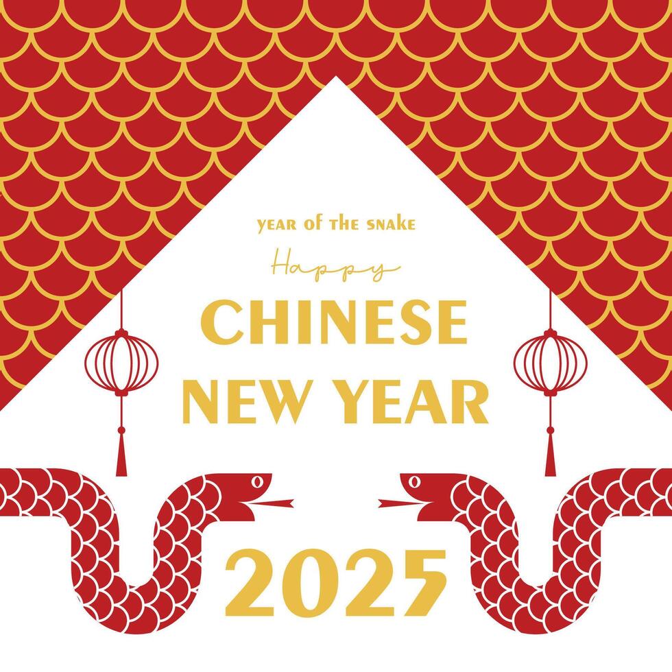 Happy chinese new year 2025 background illustration vector