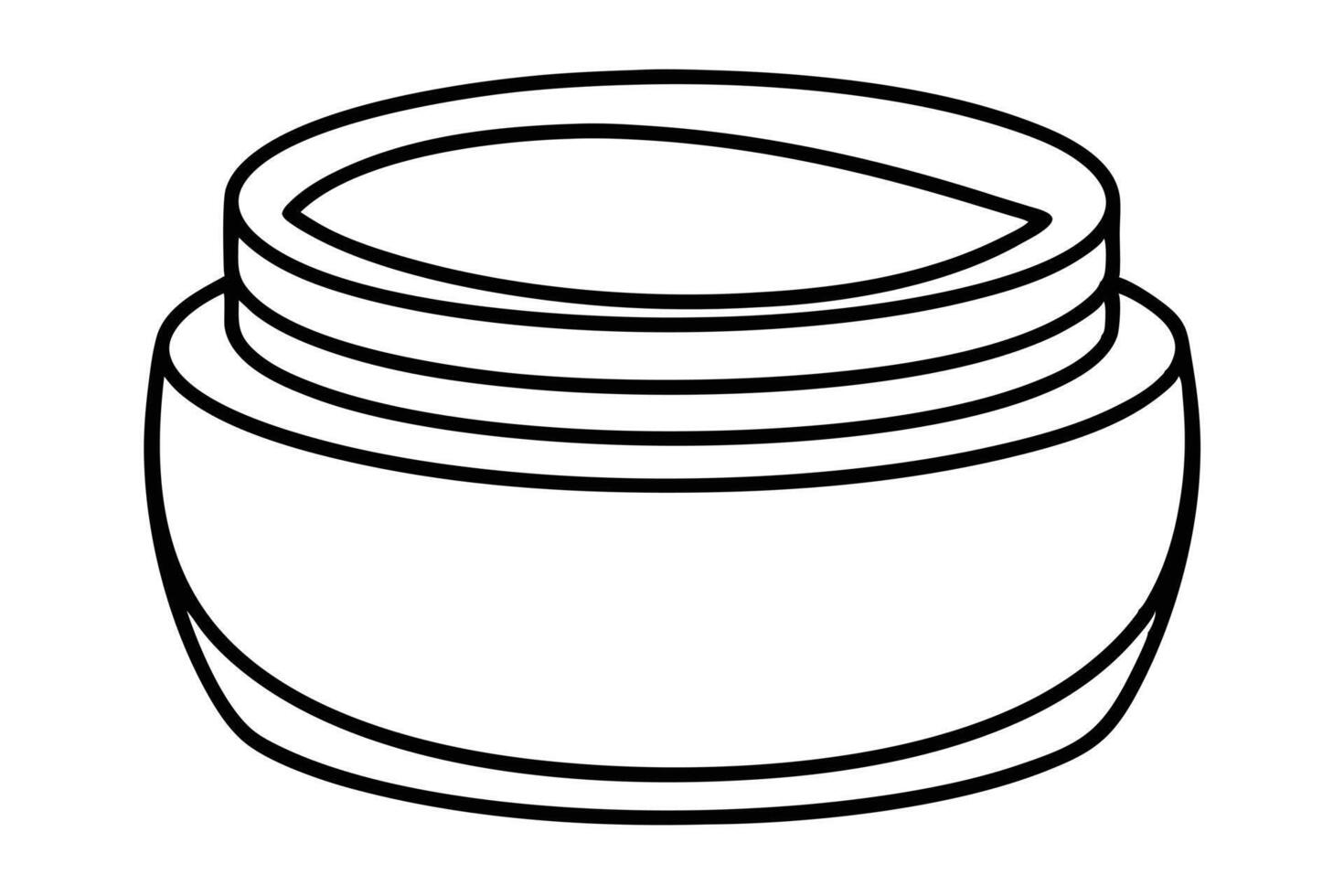 Open jar of nature product ingredients skin care vector