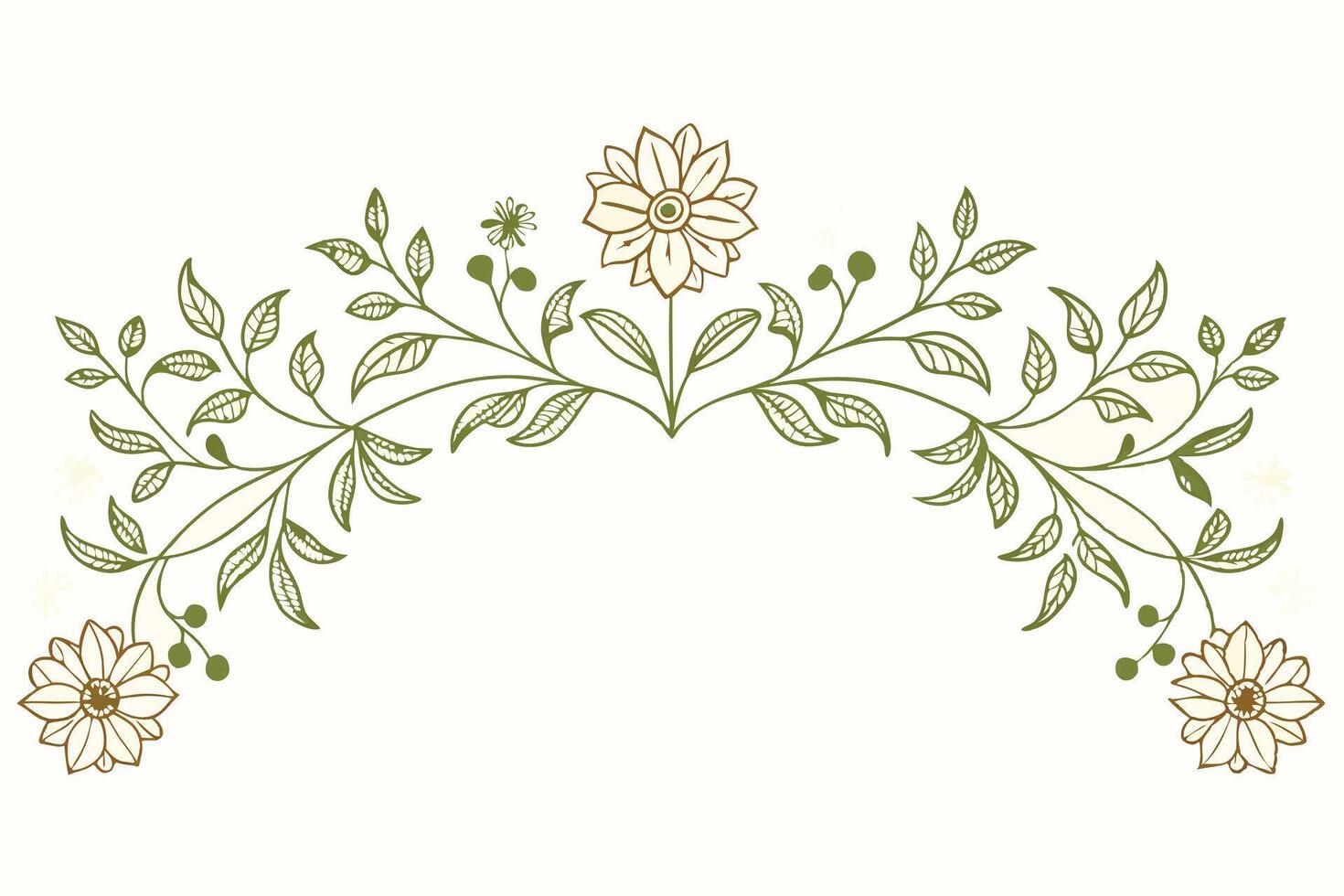 Flowers Arrangement Watercolor vector