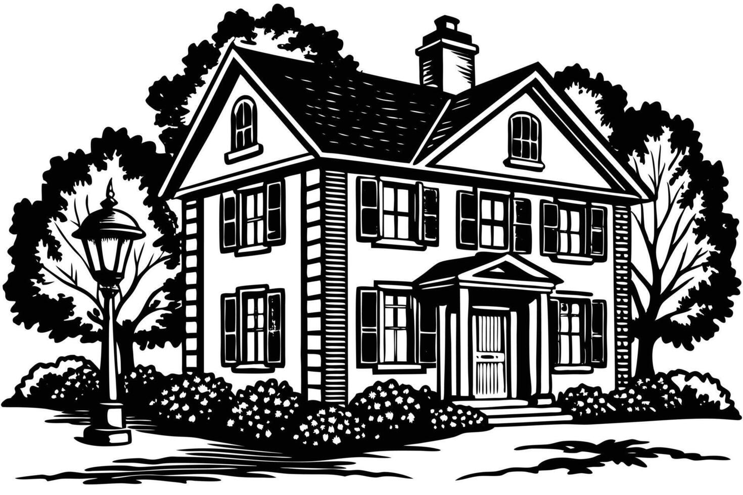 Illustration of a Classic House Design vector