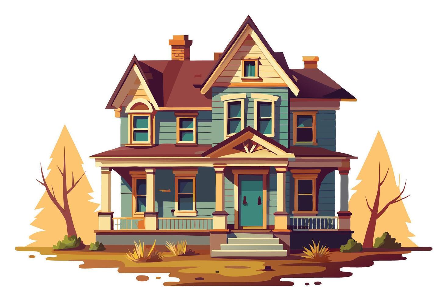 illustration of color house vector