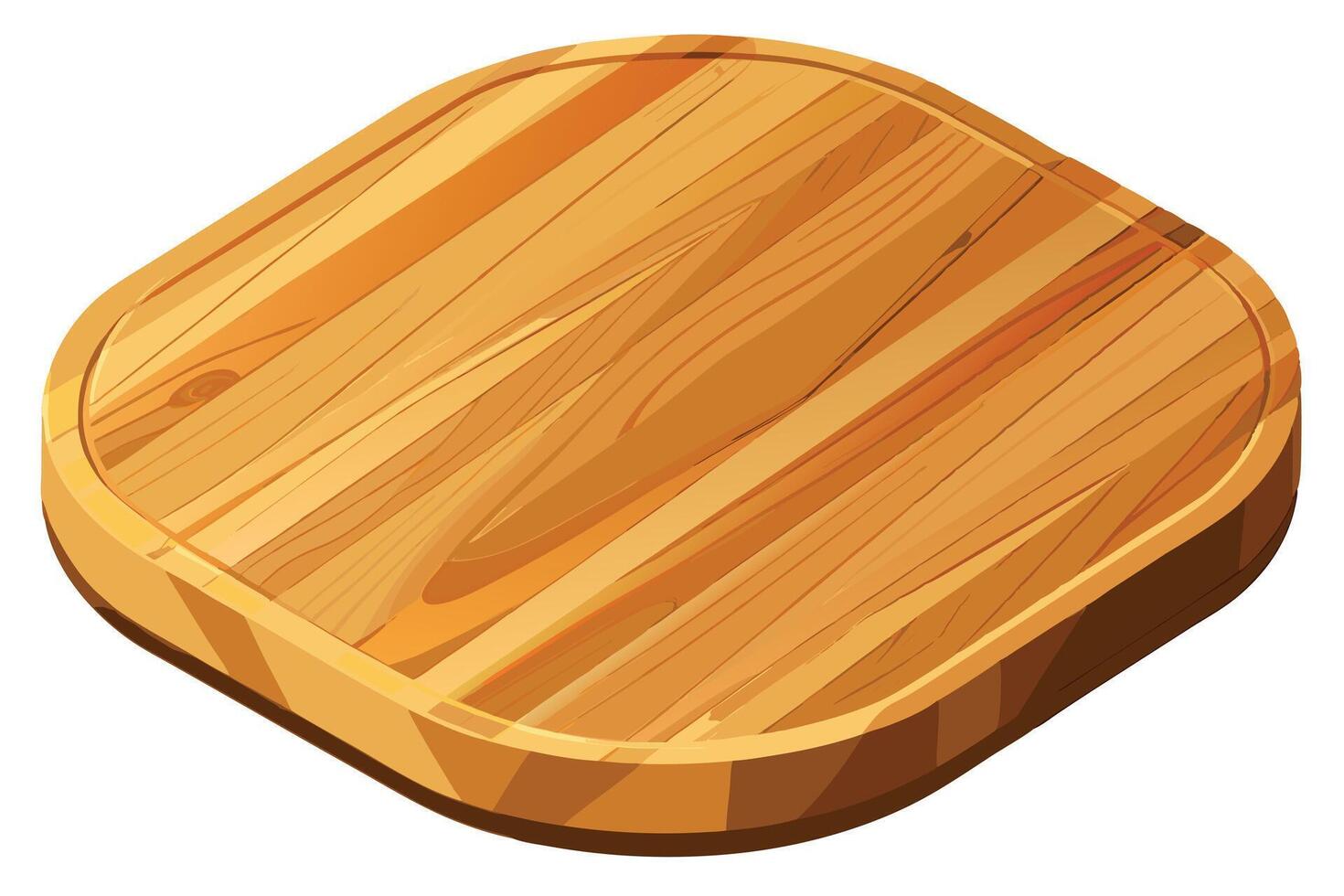 Wooden cutting board, chopping board mockup template vector