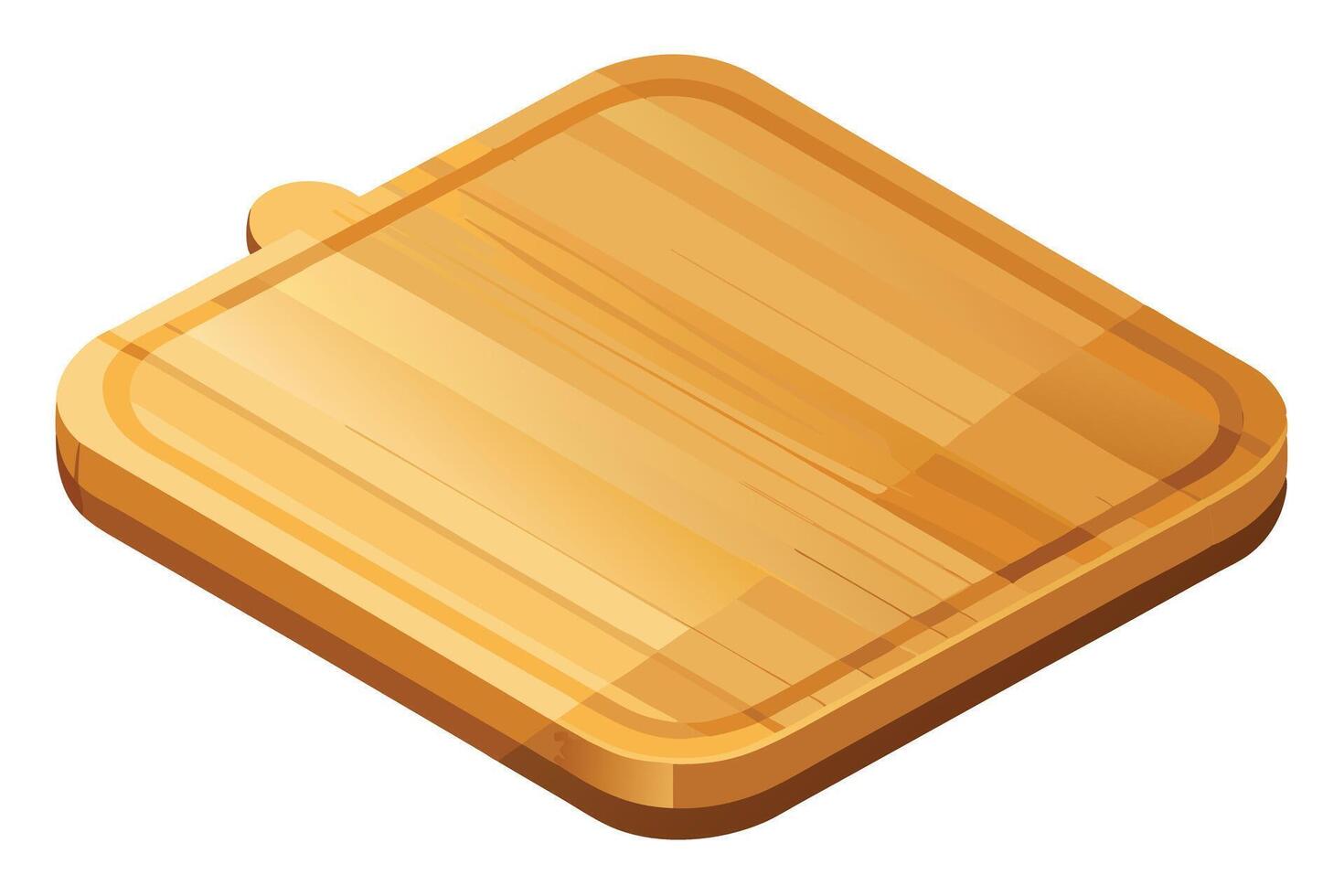 Wooden cutting board, chopping board vector