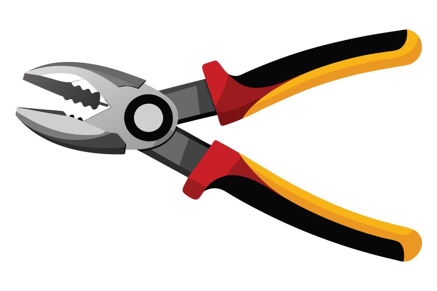 Colored pliers icon. A hand tool used to hold objects securely vector