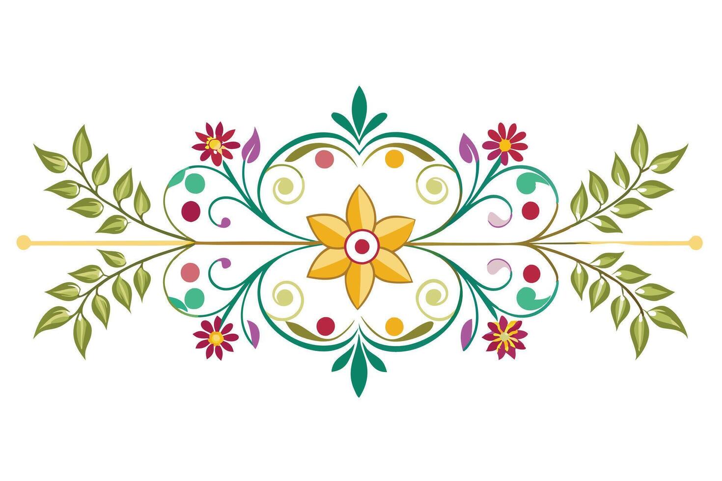 Floral nature pattern design element illustration vector