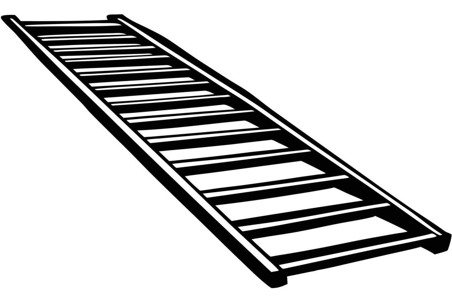 Ladder icon black icon isolated vector
