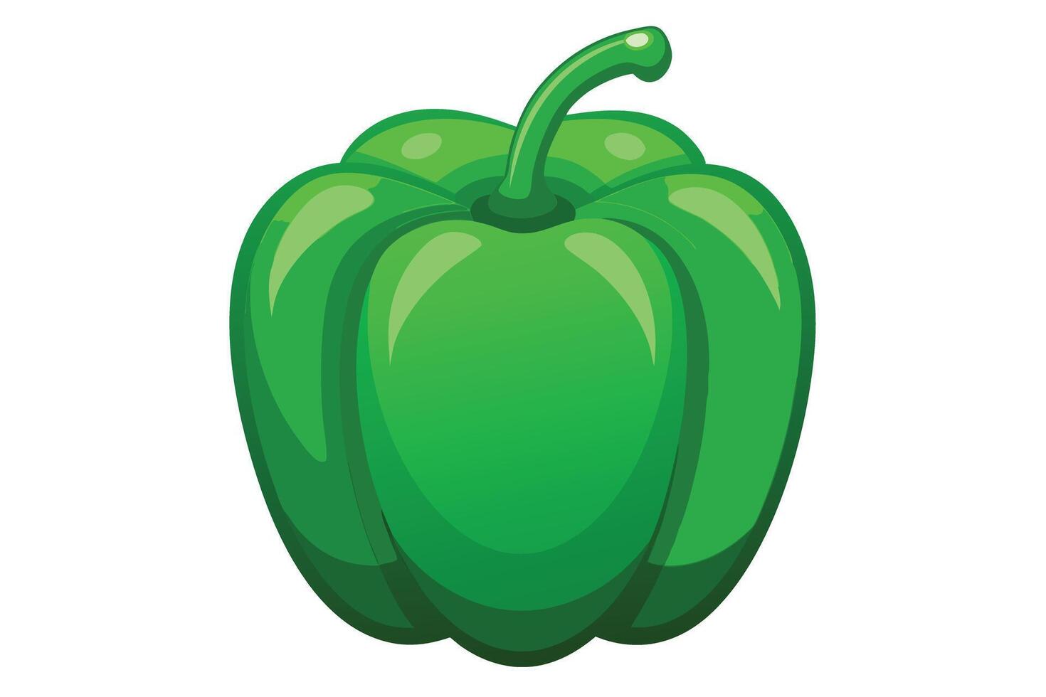 illustration of green pepper on a white background vector