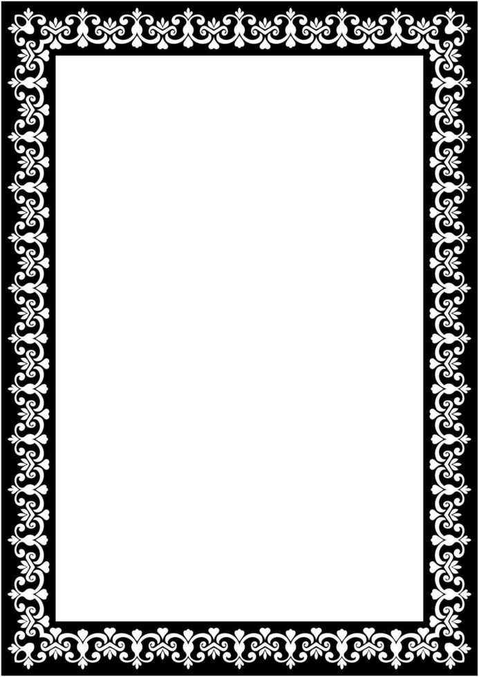 Black vintage frame line, vintage pattern, abstract frame, vector